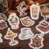 BGM ビージーエム フレークシール 箔押し 和紙 喫茶アラモード SEAL024