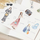 BGM コーディネートシール シェリー・表参道 代官山 銀座 原宿 下北沢 パリ ロンドン ソウル 15デザインx3枚(45枚) ビージーエム 手帳 ギフト