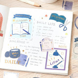 BGM ビージ-エム トレーシングペーパーシール 休日のお店巡り 45枚入り ベーカリー カフェ 本屋 文房具 かわいい ギフト カード 手帳