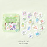 BGM フレークシール 15デザインx3枚(45枚) 空想物語