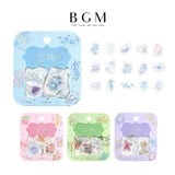 BGM フレークシール 15デザインx3枚(45枚) 空想物語