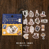 BGM フレークシール 15デザインx3枚(45枚) 青空蚤の市