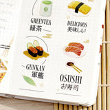 BGM マスキングテープ 6個セット 箔押し 30mm 3.0cm 3センチ 30ミリ幅 今日のメニュー 幅広 食べ物 アルファベット 文字入り ピザ 寿司 お得 まとめ買い アソート ビージーエム マステ