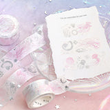 BGM マスキングテープ 箔押し スペシャル 20mm 2cm 2センチ幅 BM-SPHC001 白昼・クラゲ BM-SPHC002 白昼・星辰 BM-SPHC003 白昼・羽 BM-SPHC004 白昼・自然 ビージーエム