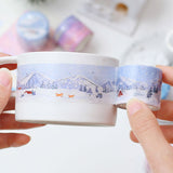 BGM マスキングテープ スペシャル Special 箔押し 30mm 3cm 3センチ 30ミリ幅 点描画 牧場 海辺 雪山 星夜 庭園 夕景 マステ ビージーエム