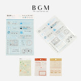 BGM クリアスタンプ 記録 ヴィンテージ はんこ 透明 記録・生活 記録・手紙 ヴィンテージ・日程 ヴィンテージ・レース ビージーエム 手帳 ギフト