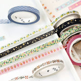 BGM マスキングテープ ライフ Life 箔押し 5mm お茶時間 TAPE-001