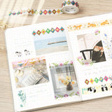 BGM マスキングテープ Life 箔押し 15mm 1.5cm 1.5センチ 15ミリ幅 マステ 愛しい花 ビンテージ刺繍 カラフル雑貨 パンダ楽園 走るペンギン 葉っぱとキツネ ビージーエム