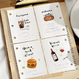 BGM ビージ-エム マスキングテープ 30mm 3cm 3センチ 3ミリ幅 今日のメニュー 幅広 食べ物 アルファベット 文字入り ピザ 寿司 ギフト マステ カード 手帳