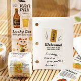 BGM ビージ-エム マスキングテープ 30mm 3cm 3センチ 3ミリ幅 今日のメニュー 幅広 食べ物 アルファベット 文字入り ピザ 寿司 ギフト マステ カード 手帳