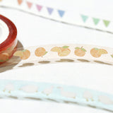 BGM ビージ-エム クリアテープ 5mm 5ミリ幅 泳ぐアヒル ミカン 絵の具 ファンタジー フラワー カラフル ギフト カード 手帳