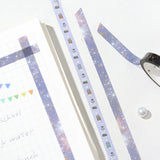 BGM ビージ-エム クリアテープ 5mm 5ミリ幅 泳ぐアヒル ミカン 絵の具 ファンタジー フラワー カラフル ギフト カード 手帳