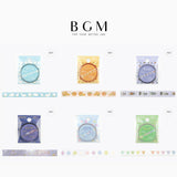 BGM ビージ-エム クリアテープ 5mm 5ミリ幅 泳ぐアヒル ミカン 絵の具 ファンタジー フラワー カラフル ギフト カード 手帳