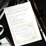 BGM Masking Tape 5mm LIFE Basic Check Waffle Dot Star Antique Pattern Star Day Mystery Pattern Flowers Melody Tape Ice