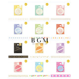 BGM Masking Tape 5mm LIFE Basic Check Waffle Dot Star Antique Pattern Star Day Mystery Pattern Flowers Melody Tape Ice