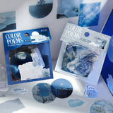 BGM トレーシングペーパーシール いろどりの詩 45枚入り シール ピンク パープル オレンジ イエロー ミドリ ブルー ホワイト ネイビー 花 写真 ビージーエム 手帳 ギフト