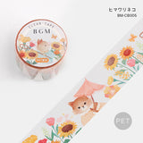 BGM 명확한 테이프 라이프 플라워 30mm BGM-PET002 BM-CB
