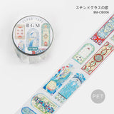 BGM 명확한 테이프 라이프 플라워 30mm BGM-PET002 BM-CB