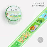BGM クリアテープ Special 30mm 3cm 3センチ幅 BM-CFM005 緑 BM-CFM006 群青 BM-CFM007 桜色 BM-CFM008 胡桃 BM-CFM009 淡黄 BM-CFM010 水色 ビージーエム