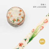 BGM マスキングテープ Life 15mm 1.5cm 1.5センチ幅 箔押し 星降る夜に 花信風 花咲く ビタミン 海の唄 小さなコスモ 打上花火 江戸物語 マステ 手帳 ギフト