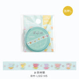 BGM マスキングテープ ライフ Life 箔押し 5mm お茶時間 TAPE-001