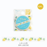 BGM マスキングテープ ライフ Life 箔押し 5mm お茶時間 TAPE-001