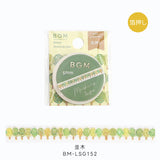 BGM マスキングテープ ライフ Life 箔押し 5mm お茶時間 TAPE-001