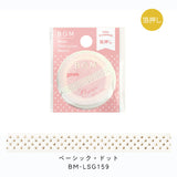 BGM Masking Tape 5mm LIFE Basic Check Waffle Dot Star Antique Pattern Star Day Mystery Pattern Flowers Melody Tape Ice