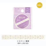 BGM Masking Tape 5mm LIFE Basic Check Waffle Dot Star Antique Pattern Star Day Mystery Pattern Flowers Melody Tape Ice