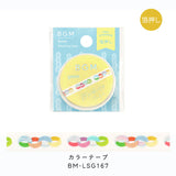 BGM Masking Tape 5mm LIFE Basic Check Waffle Dot Star Antique Pattern Star Day Mystery Pattern Flowers Melody Tape Ice