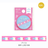BGM Masking Tape 5mm LIFE Basic Check Waffle Dot Star Antique Pattern Star Day Mystery Pattern Flowers Melody Tape Ice