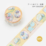 BGM マスキングテープ Special 箔押し アートめぐり 30mm 3cm 3センチ幅 印象 浪漫 静物 素描 フレーム 額縁 絵画 ビージーエム 手帳 ギフト