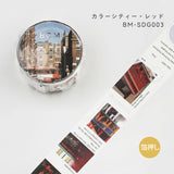 BGM マスキングテープ Special 箔押し カラーシティー 20mm 2cm 2センチ幅 イエロー パープル レッド グリーン グレー ブルー 写真 ビージーエム 手帳 ギフト