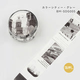 BGM マスキングテープ Special 箔押し カラーシティー 20mm 2cm 2センチ幅 イエロー パープル レッド グリーン グレー ブルー 写真 ビージーエム 手帳 ギフト