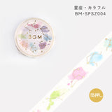 BGM マスキングテープ 箔押し スペシャル 15mm 1.5cm 1.5センチ幅 星座・3/21-7/22 星座・7/23-11/22 星座・11/23-3/20 カラフル 夜空 青空 ビージーエム