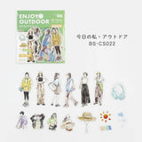 BGM コーディネートシール 今日の私 45枚入り シール ベーシック スナップ デニム 名品リスト パリジェンヌ アウトドア カジュアル 週末旅 洋服 ビージーエム 手帳 ギフト