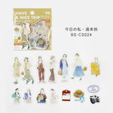 BGM コーディネートシール 今日の私 45枚入り シール ベーシック スナップ デニム 名品リスト パリジェンヌ アウトドア カジュアル 週末旅 洋服 ビージーエム 手帳 ギフト