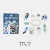 BGM クリアシール 博物誌 30枚入り 青羽 金羽 蝶夢 恋蝶 青貝 桜貝 幻夜 幻夢 クリア 透明 ビージーエム 手帳 ギフト