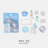 BGM クリアシール 博物誌 30枚入り 青羽 金羽 蝶夢 恋蝶 青貝 桜貝 幻夜 幻夢 クリア 透明 ビージーエム 手帳 ギフト