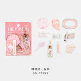 BGM クリアシール 博物誌 30枚入り 青羽 金羽 蝶夢 恋蝶 青貝 桜貝 幻夜 幻夢 クリア 透明 ビージーエム 手帳 ギフト