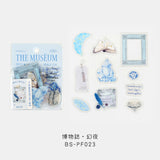 BGM クリアシール 博物誌 30枚入り 青羽 金羽 蝶夢 恋蝶 青貝 桜貝 幻夜 幻夢 クリア 透明 ビージーエム 手帳 ギフト