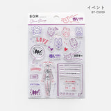 BGM クリアスタンプ 文具 BT-CS057 BT-CS058 ラッピング BT-CS059 イベント BT-CS060 ヴィンテージ日付 ビージーエム