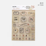 BGM クリアスタンプ 文具 BT-CS057 BT-CS058 ラッピング BT-CS059 イベント BT-CS060 ヴィンテージ日付 ビージーエム