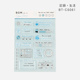 BGM Clear Stamp Record Vintage STP006 BT-CS