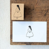 cotori cotori ラバースタンプ ワンピースの女の子 STP01