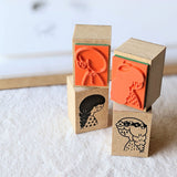 cotori cotori コトリコトリ ラバースタンプ 女の子のお顔のスタンプ 手帳 メモ はんこ ギフト