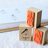 cotori cotori コトリコトリ ラバースタンプ 全身の女の子 手帳 メモ はんこ ギフト