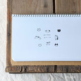 cotori cotori コトリコトリ ラバースタンプ 単品 小さな猫のラバースタンプ お顔のみ 手帳 メモ はんこ ギフト