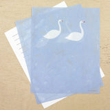Cozyca Products コジカプロダクツ レターセット Subikiawa. スビキアワ Swan in February 20-391 ANOTORI! 20-392 美濃和紙 便箋 封筒 おしゃれ