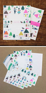 Cozyca Products コジカプロダクツ レターセット Aiko Fukawa 布川愛子 Rabbit Letter 20-143 House Letter 20-145 Neko Hana 20-163 Kusamura 20-164 美濃和紙 便箋 封筒 おしゃれ